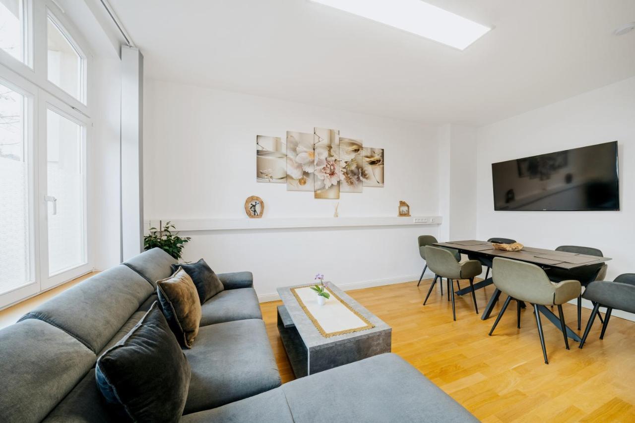 Blissplace 3 Zi Premium Apartment Nahe Getec Arena Mit Kingsize Betten Und Balkon Magdeburg Zewnętrze zdjęcie